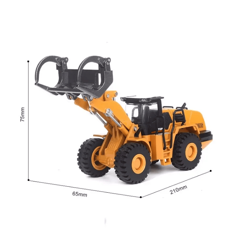 Brindes empresariais exclusivos com miniaturas de caminhões e máquinas personalizadas.